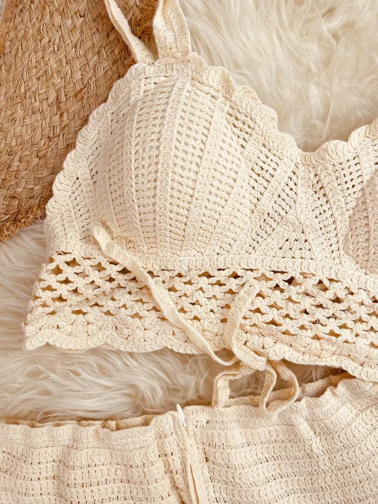 Conjunto de crochê artesanal – Moda Origem