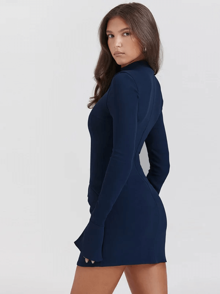 Vestido Curto Manga Longa
