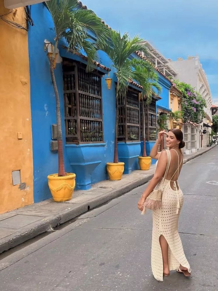 Vestido longo de crochê feminino estilo boho chic Moda Origem para praia