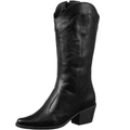 Bota Feminina Western Cano Longo Bico Fino Preto