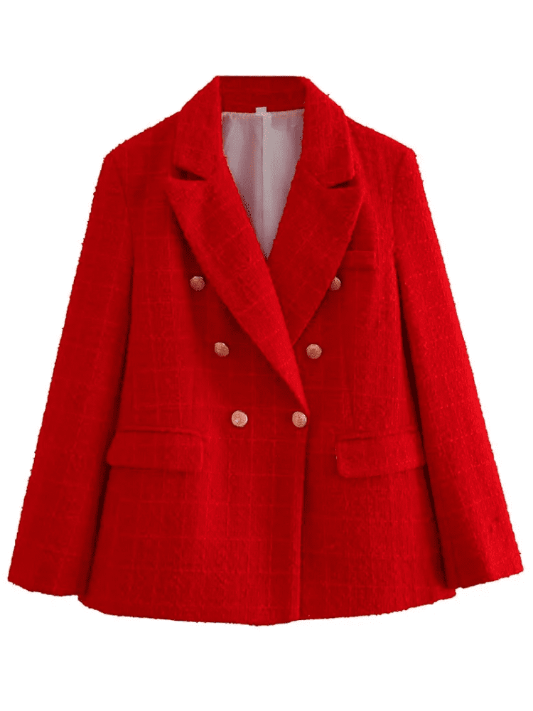 Blazer Feminino com Textura Zara Vermelho