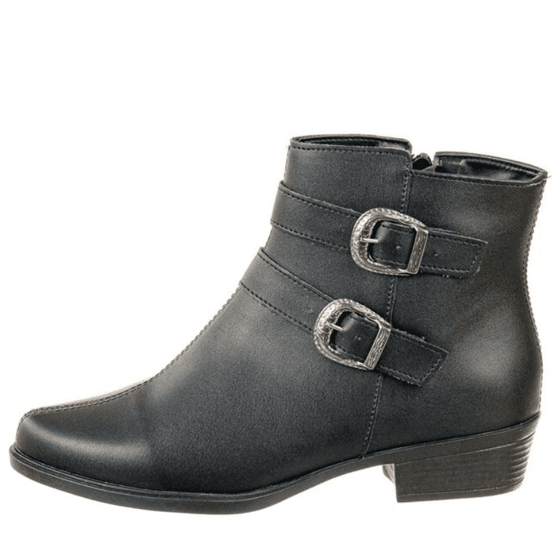 Bota Feminina Rasteira Cano Baixo Preto