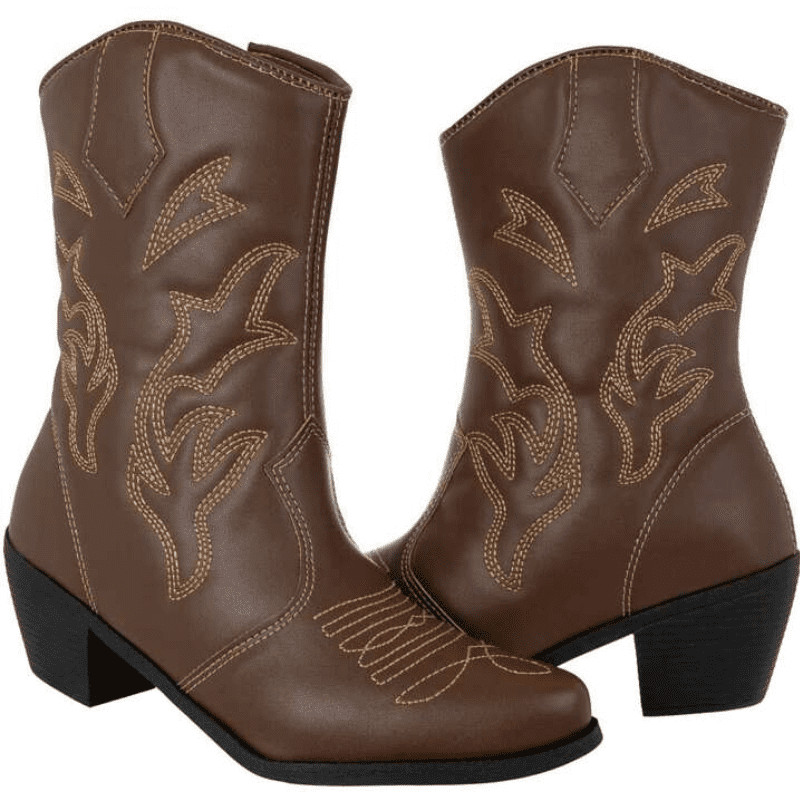 Bota Feminina Texana Cano Curto Marron