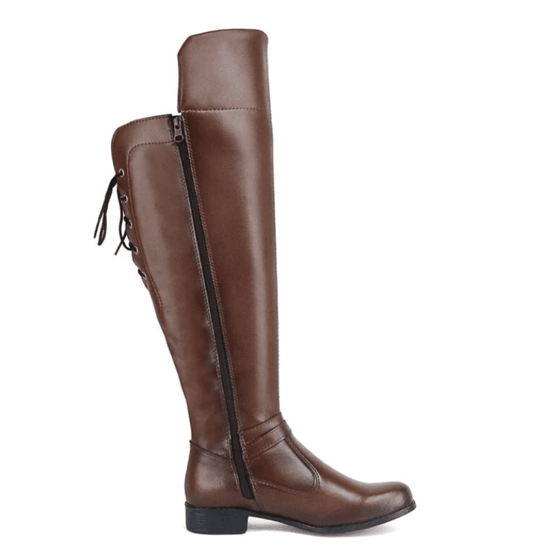 Bota Feminina Cano Longo Over The Knee Marrom