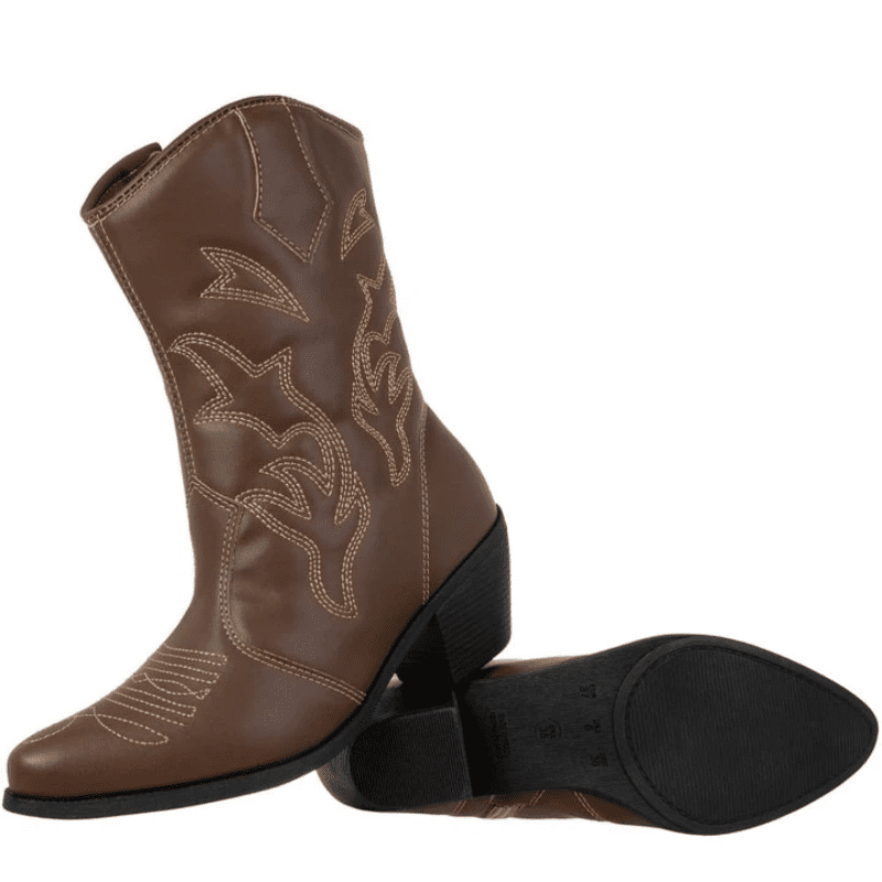 Bota Feminina Texana Cano Curto Marron