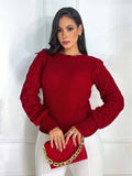 Blusa Feminina Manga Longa Inverno Vermelho