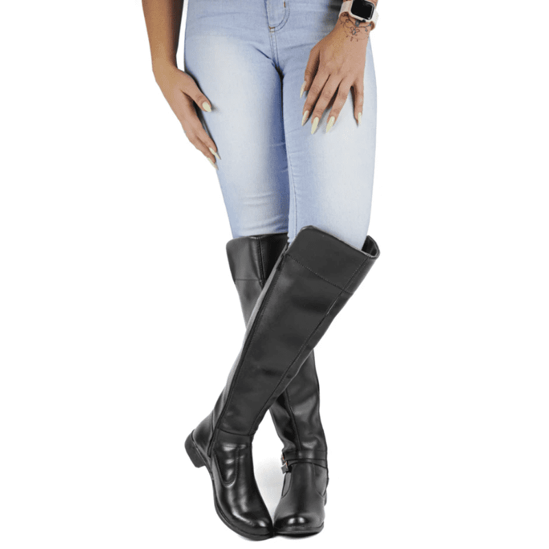 Bota Feminina Cano Longo Over The Knee Preto