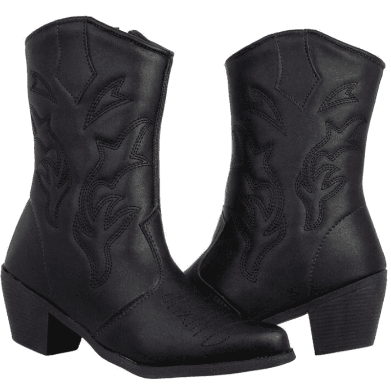 Bota Feminina Texana Cano Curto Preto