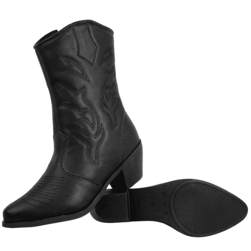 Bota Feminina Texana Cano Curto Preto