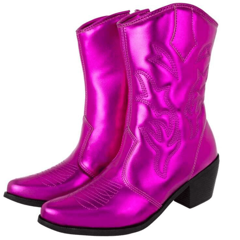 Bota Feminina Texana Cano Curto Rosa