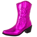 Bota Feminina Texana Cano Curto Rosa