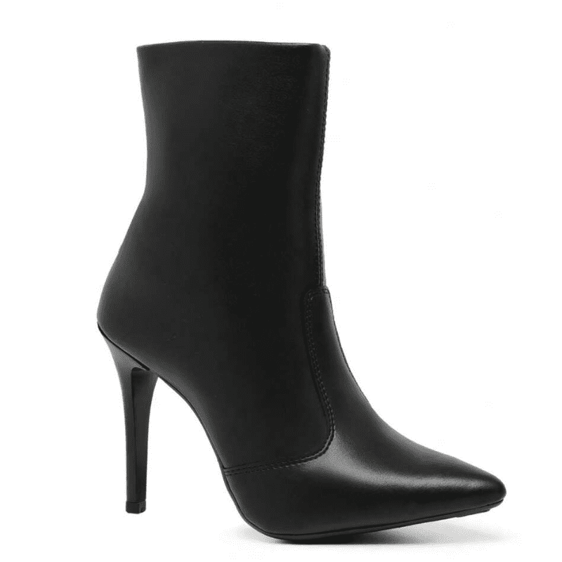 Bota Feminina Cano Curto Salto Fino Preto