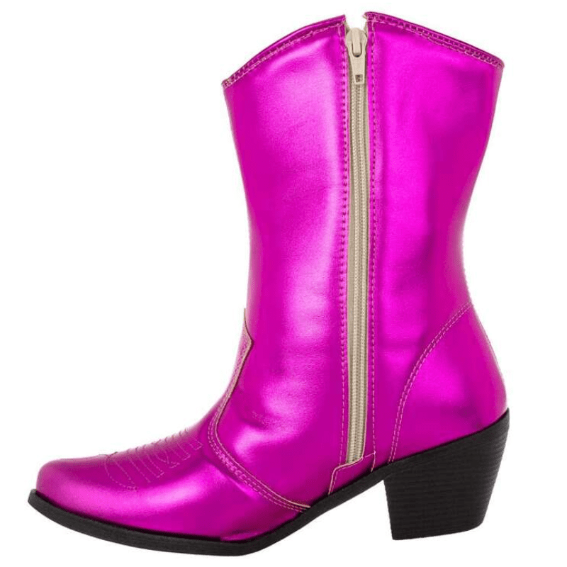 Bota Feminina Texana Cano Curto Rosa