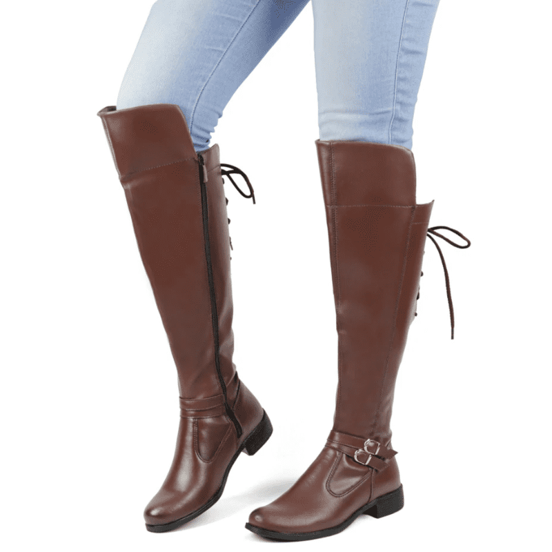 Bota Feminina Cano Longo Over The Knee Marrom