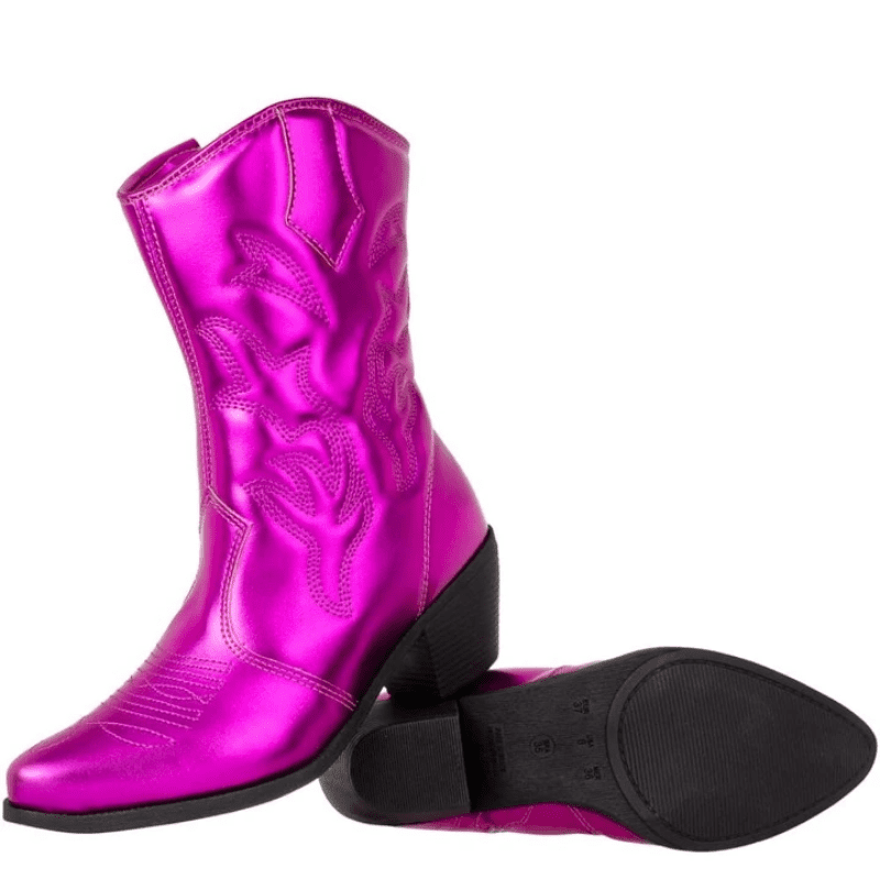 Bota Feminina Texana Cano Curto Rosa