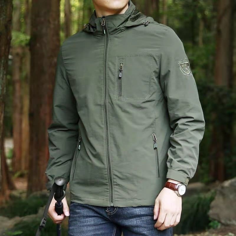 Jaqueta Masculina Impermeável Outdoor Verde Exército