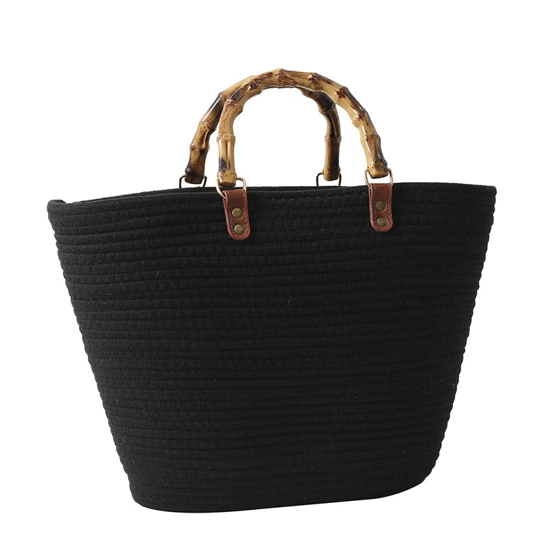 Bolsa de Crochê Grande Luxo Preto