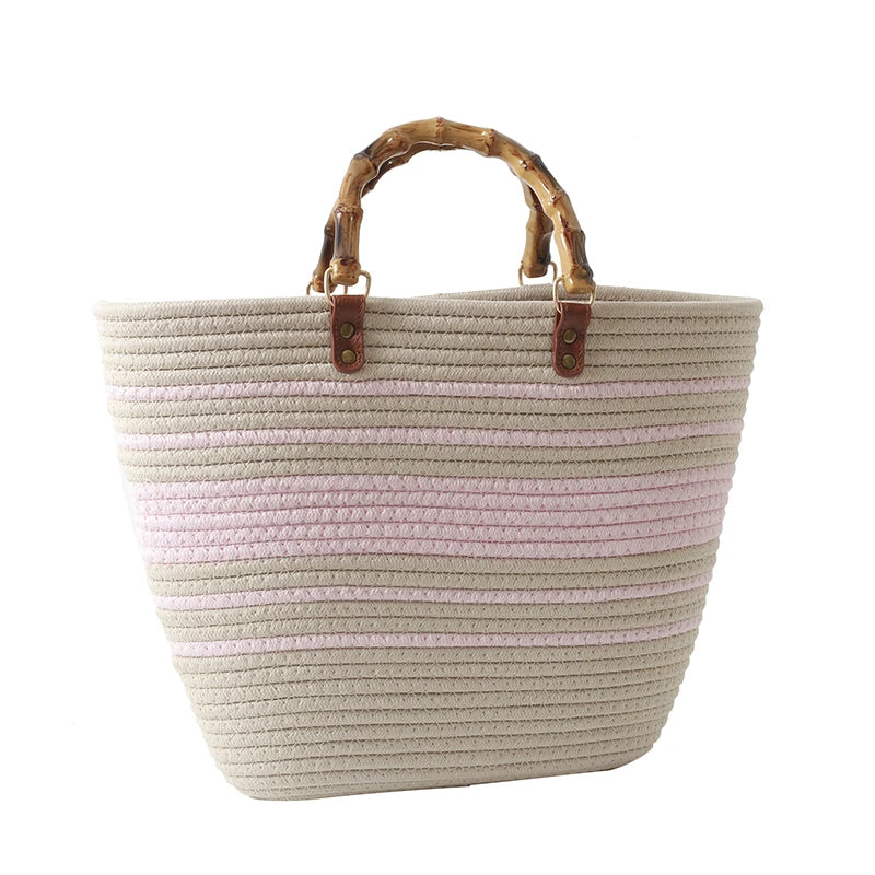 Bolsa de Crochê Grande Luxo Rosa