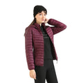 Jaqueta Puffer Feminina Acolchoada com Capuz Borgonha