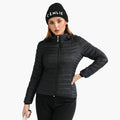 Jaqueta Puffer Feminina Acolchoada com Capuz Preto