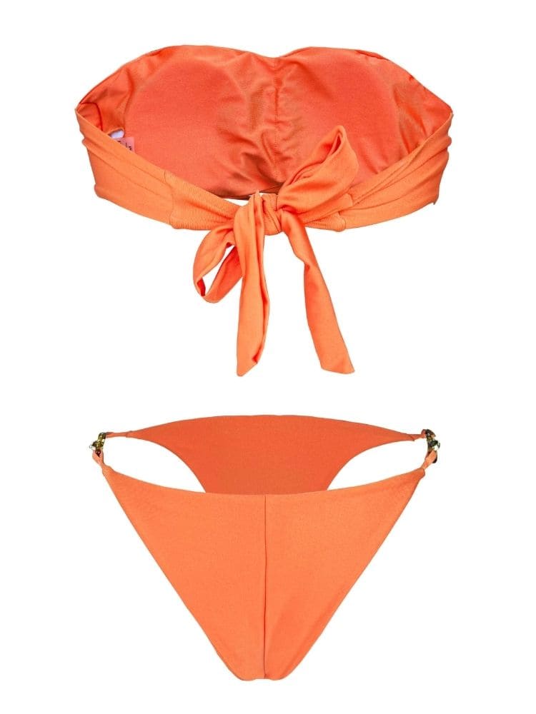 Biquíni laranja Bojo feminino moda praia, tendência verão, Moda Origem