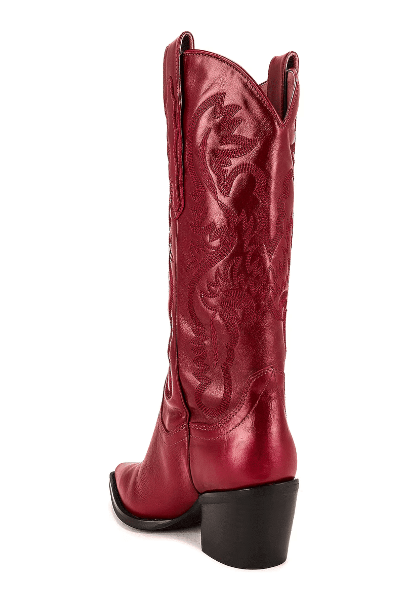 Bota Feminina Metalizada Western Cano Longo