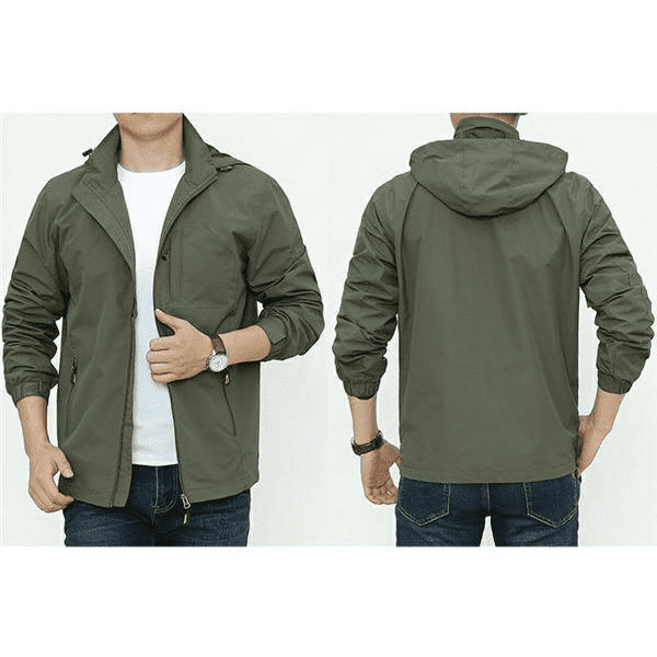 Jaqueta Masculina Impermeável Outdoor Verde Exército