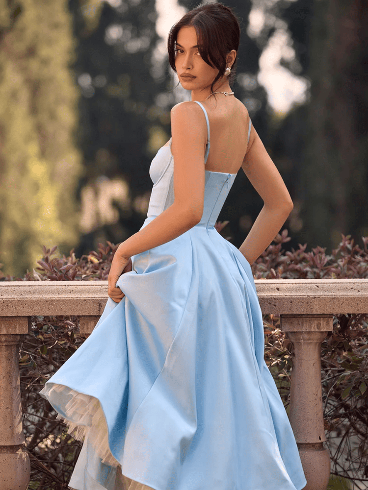 Vestido Midi moda origem para eventos sociais moda origem