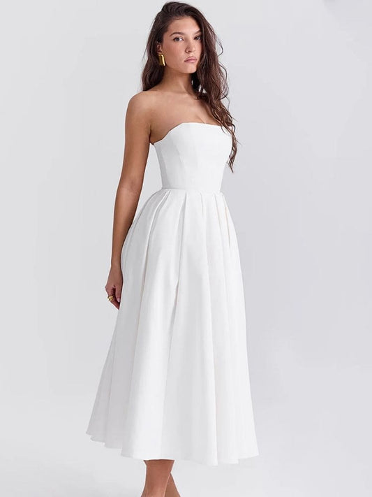 Vestido Midi sofisticado para festas, cores fluidas e marcantes -  Moda Origem